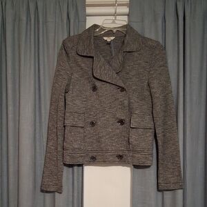 Lands' End Women's Charcoal Pea Coat